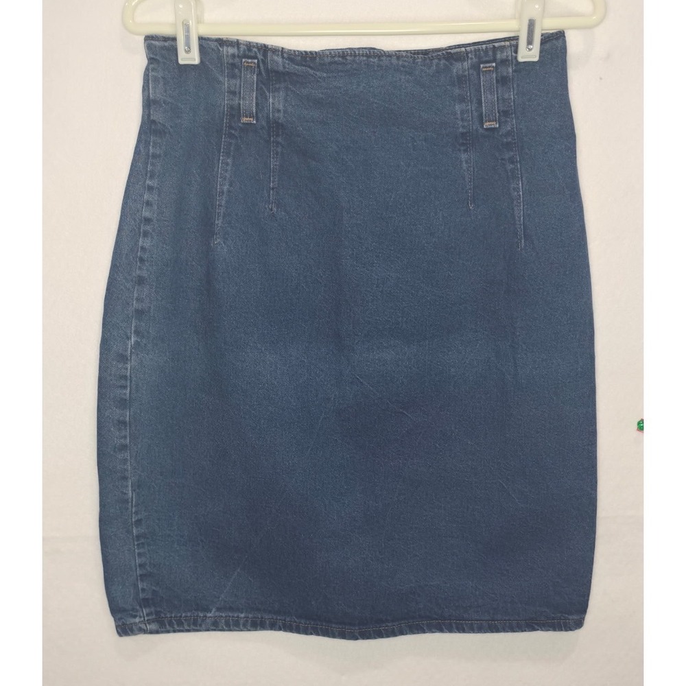 Hunt Club Vintage High Waisted Denim Pencil Skirt Blue Made in USA Size 10